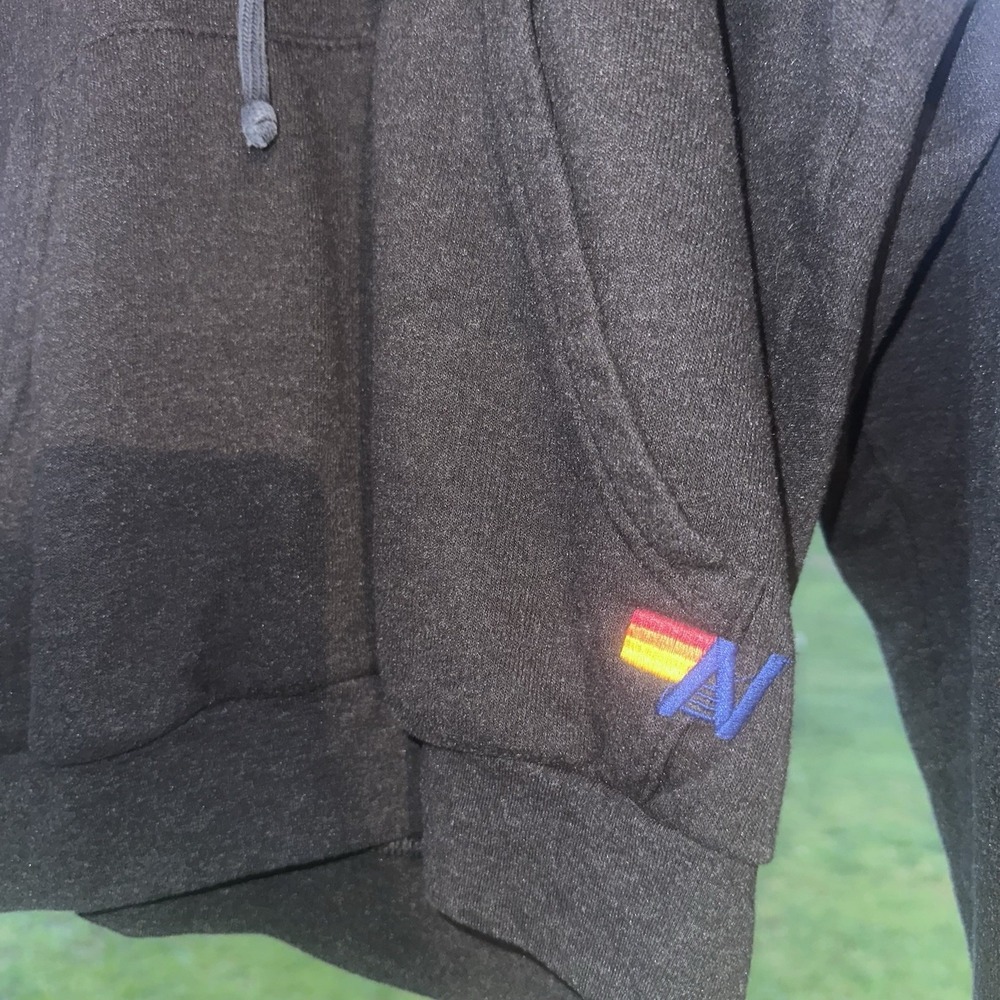 Aviator Nation Lighting Bolts Hoodie Sweatshirt USA Gray Size XSmall Adult RARE - Picture 4 of 7
